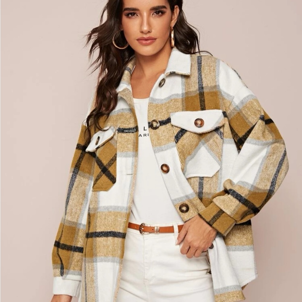 NWOT plaid shacket